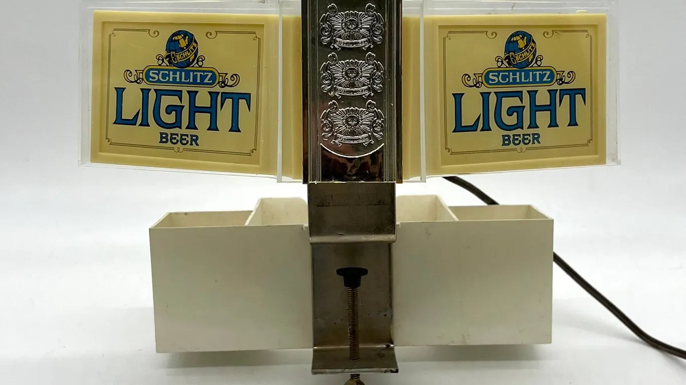 Schlitz Light Beer Bar Light with Storage