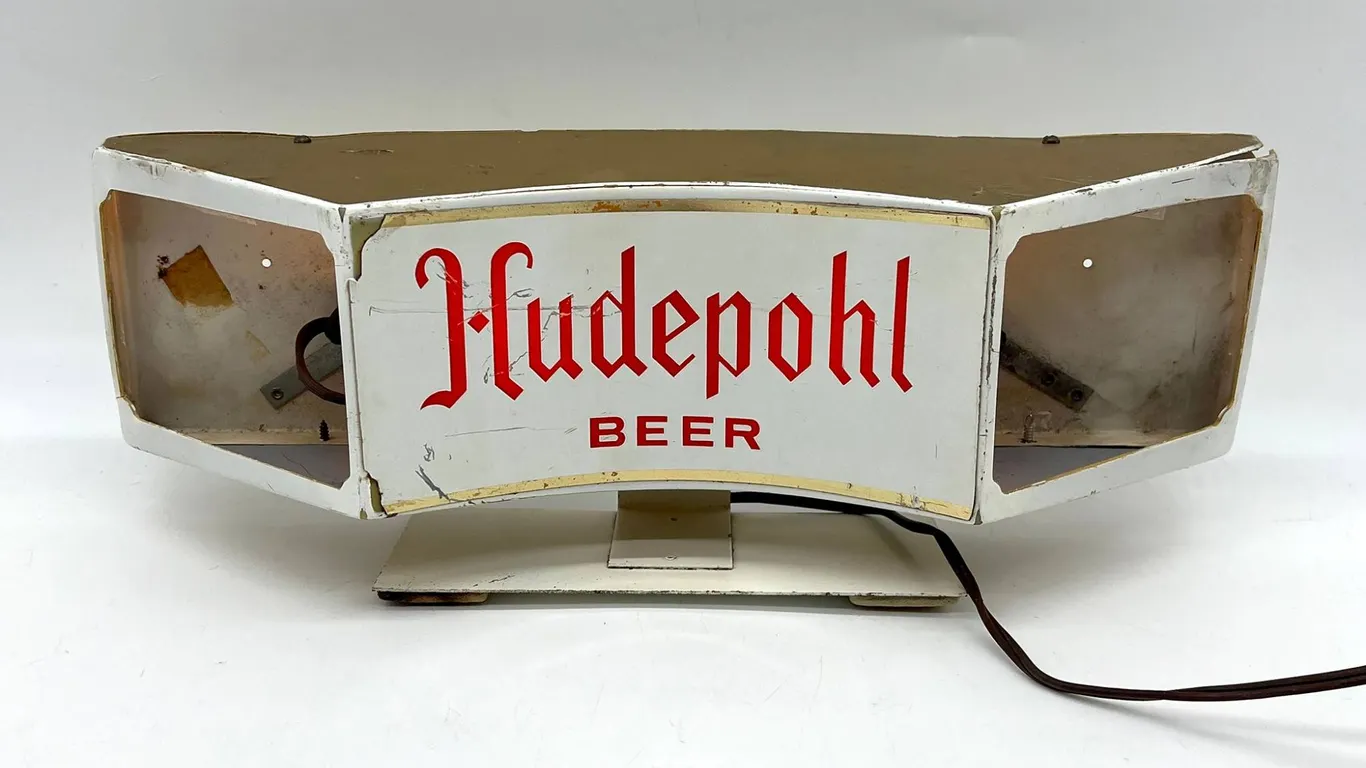 Hudepohl Beer Lighted Advertising Sign