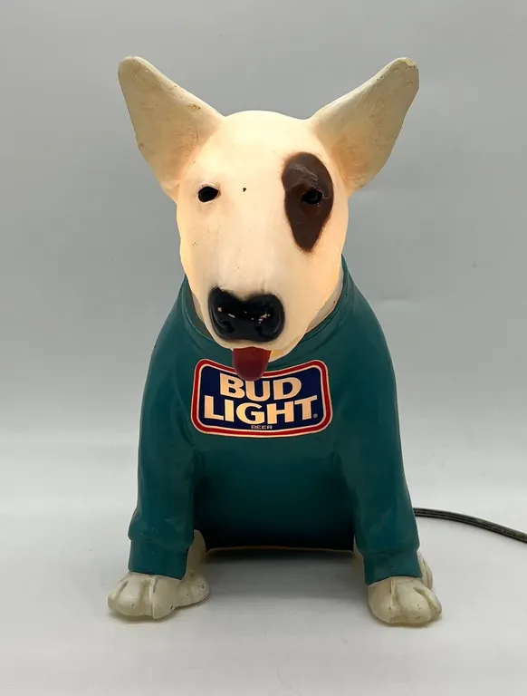Bud Light Beer Light Dog Lamp, 1986 Anheuser–