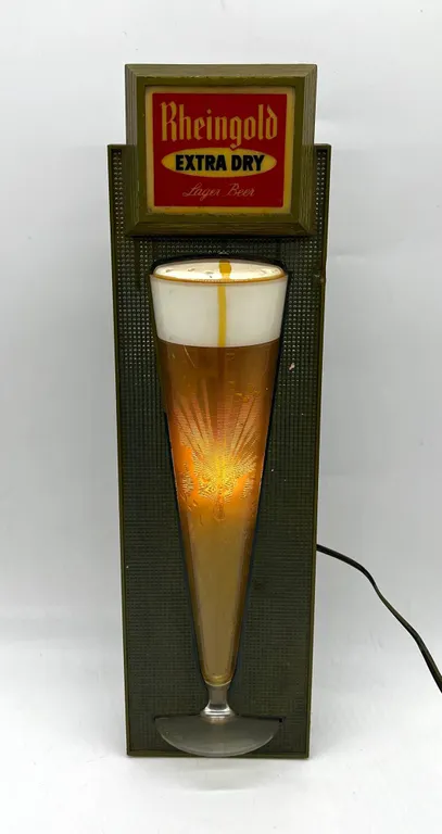 Rheingold Extra Dry Lager Beer Light Sign