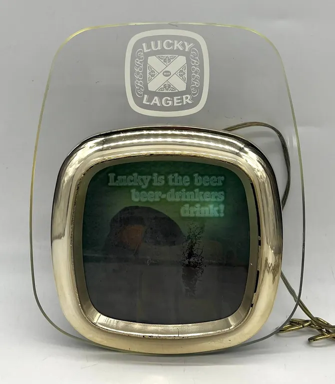 Lucky Lager Beer Light Sign