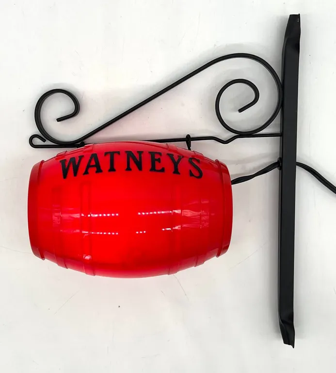 Watneys Beer Barrel Light Sign with Bracket