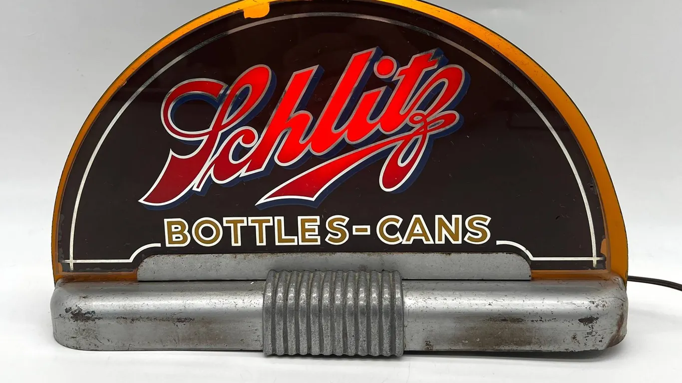 Schlitz Bottles-Cans Beer Lighted Sign