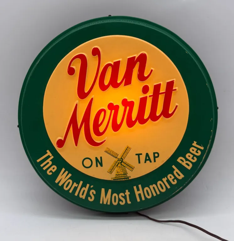 Van Merritt Beer Lighted Sign