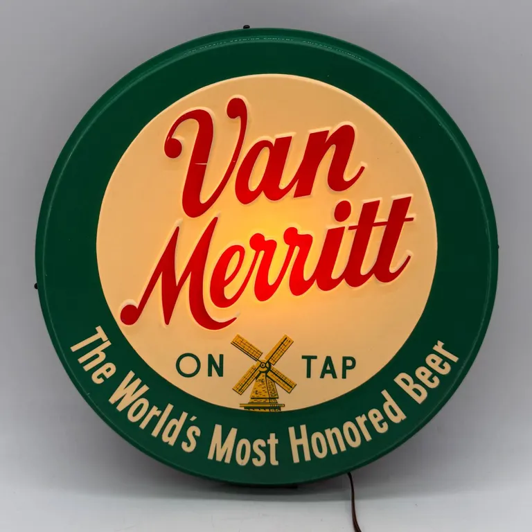 Van Merritt Beer Lighted Sign