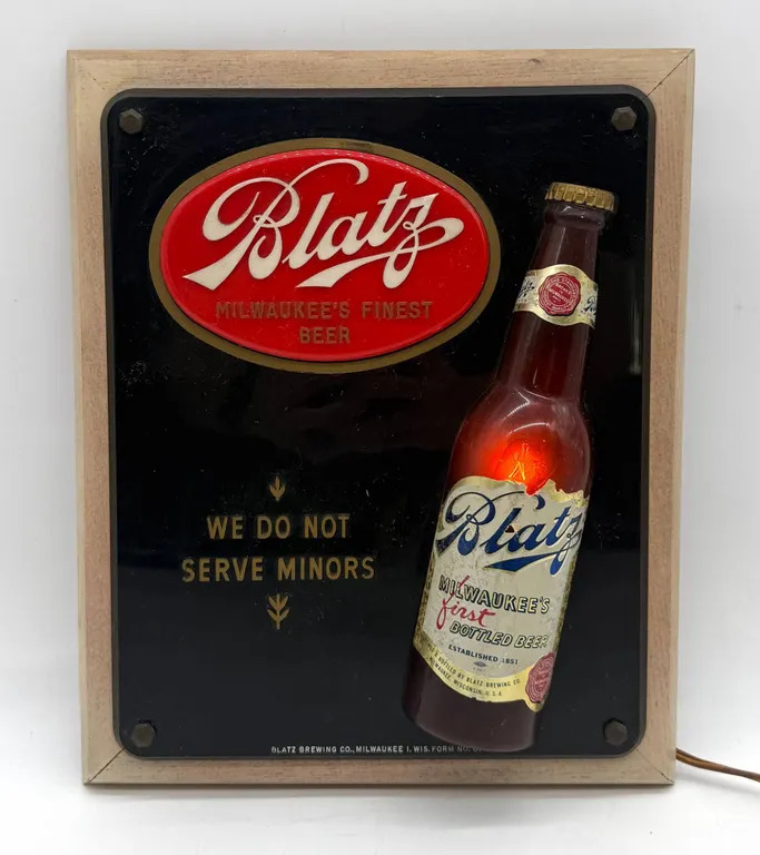 Blatz Beer Lighted Advertising Sign