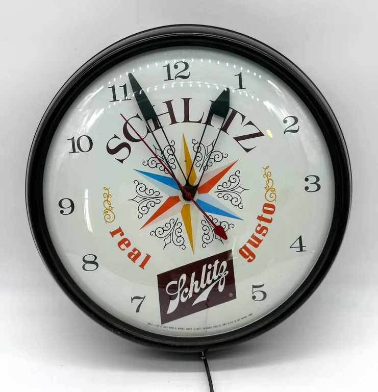 Schlitz Beer Wall Clock with Glass Face