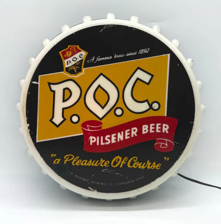P.O.C. Pilsener Beer Lighted Sign