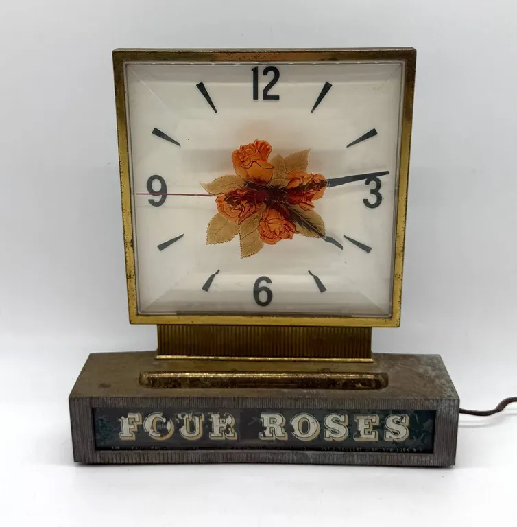Four Roses Electric Beer Light Clock