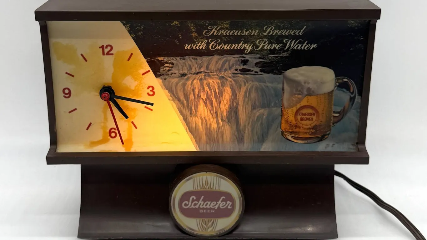 Schaefer Beer Lighted Advertising Clock