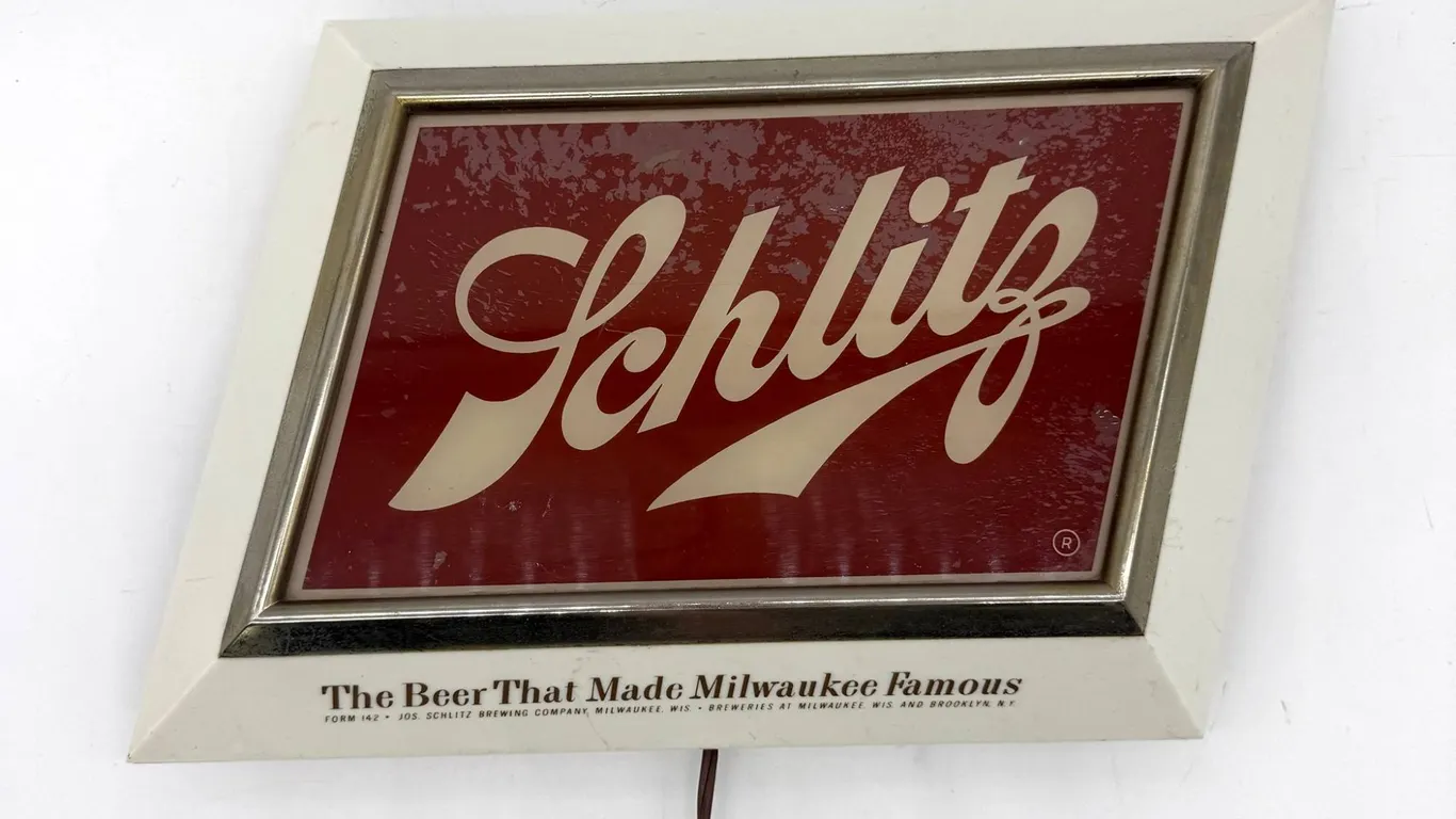 Schlitz Beer Lighted Wall Sign