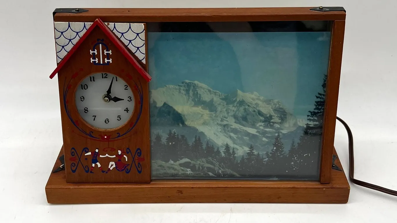Raymond M. Price Beer Light Clock with Alpine