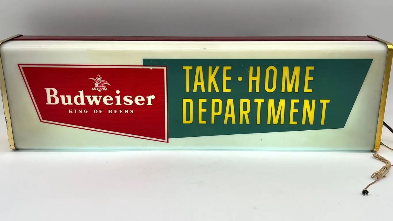 Budweiser Beer Lighted Take-Home Sign