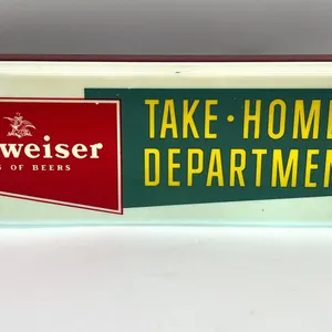 Budweiser Beer Lighted Take-Home Sign