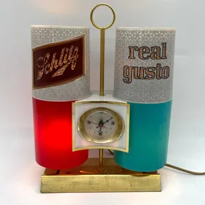 Schlitz Beer Light with Clock and Bar Display