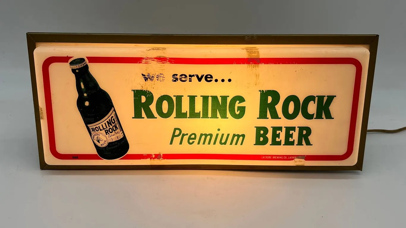Rolling Rock Beer Lighted Sign