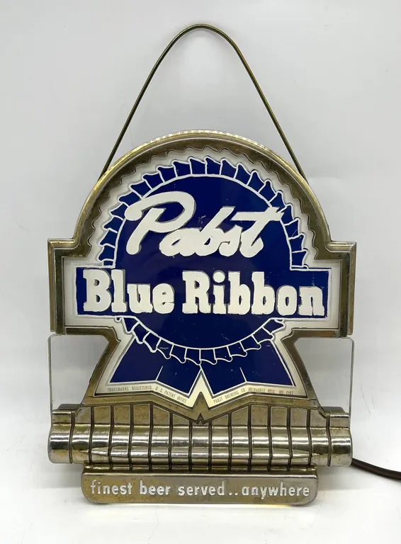 Pabst Blue Ribbon Beer Light Sign