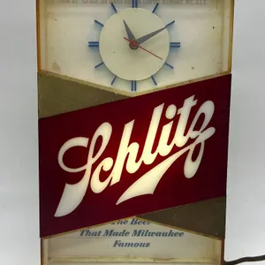 Schlitz Beer Lighted Wall Clock Sign