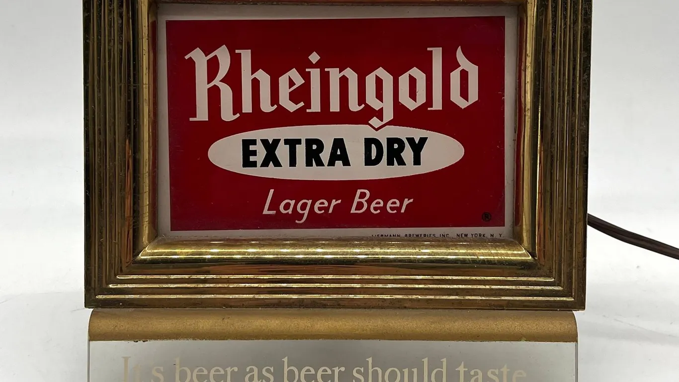 Rheingold Extra Dry Lager Beer Light Sign