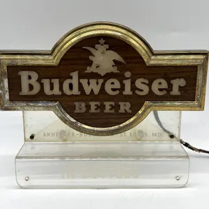 Budweiser Beer Lighted Sign with Rewiring or