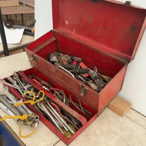 Metal toolbox comes with the quantity of tools