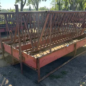 (2) 12' X 4' HEAVY-DUTY STEEL V-RACK LIVESTOCK FEEDERS