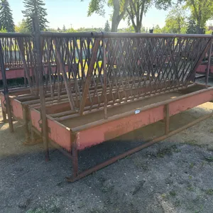 (2) 12' X 4' HEAVY-DUTY STEEL V-RACK LIVESTOCK FEEDERS