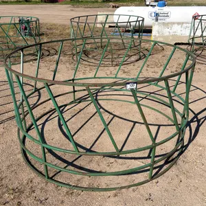 (2) 8' ROUND BALE LIVESTOCK FEEDERS