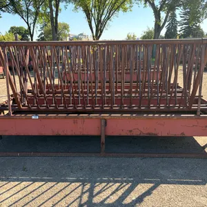 (2) 12' X 4' HEAVY-DUTY STEEL V-RACK LIVESTOCK FEEDERS