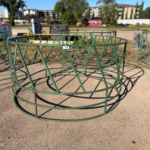 (2) 8' ROUND BALE LIVESTOCK FEEDERS