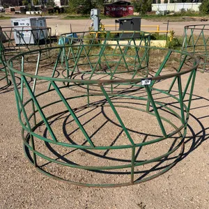 (2) 8' ROUND BALE LIVESTOCK FEEDERS