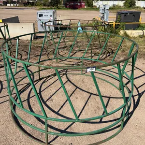 (2) 8' ROUND BALE LIVESTOCK FEEDERS