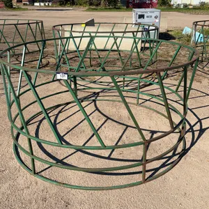 (2) 8' ROUND BALE LIVESTOCK FEEDERS