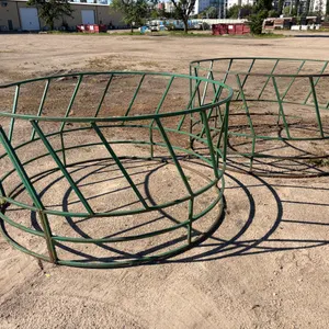 (2) 8' ROUND BALE LIVESTOCK FEEDERS