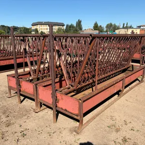 (2) 12' X 4' HEAVY-DUTY STEEL V-RACK LIVESTOCK FEEDERS