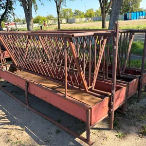 (2) 12' X 4' HEAVY-DUTY STEEL V-RACK LIVESTOCK FEEDERS
