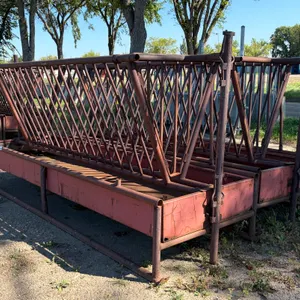 (2) 12' X 4' HEAVY-DUTY STEEL V-RACK LIVESTOCK FEEDERS