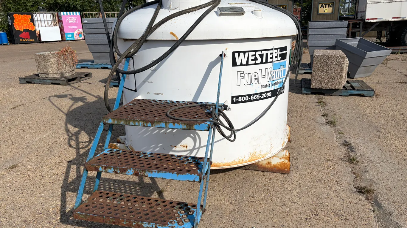 2003 WESTEEL 2,500 L DOUBLE-WALL FUEL TANK WITH GASBOY PUMP & FILL-RITE METER