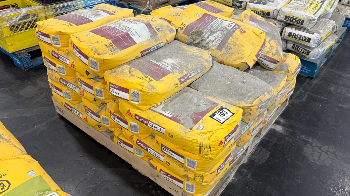 PALLET OF SIKATOP 123 PLUS COMPONENT B POLYMER-MODIFIED REPAIR MORTAR - 17 KG BAGS