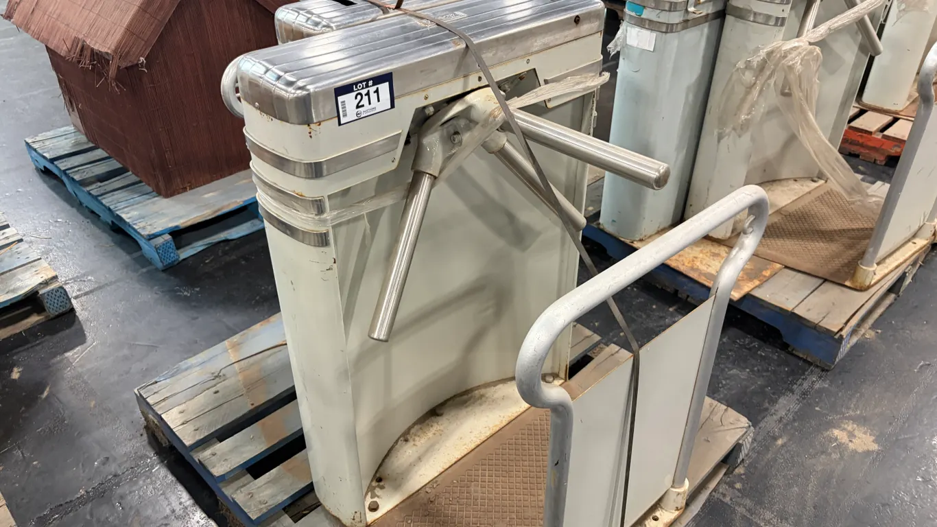 (2) PEREY TRIPOD TURNSTILES FROM EDMONTON GARDENS