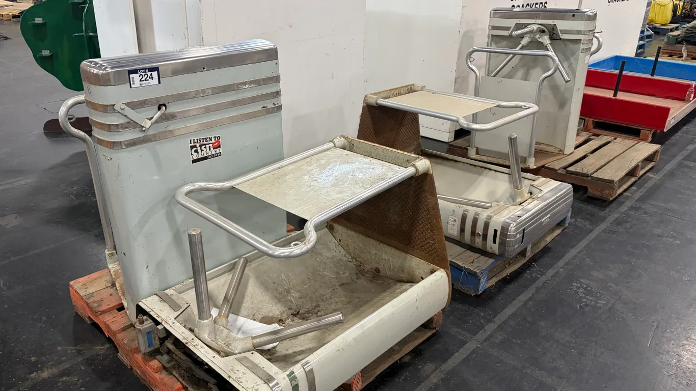 (5) PEREY TRIPOD TURNSTILES FROM EDMONTON GARDENS