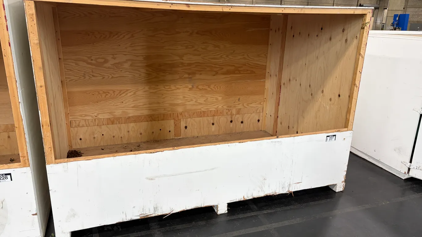 8' X 59.5" HEAVY-DUTY WOODEN STORAGE / TRANSPORT CRATE