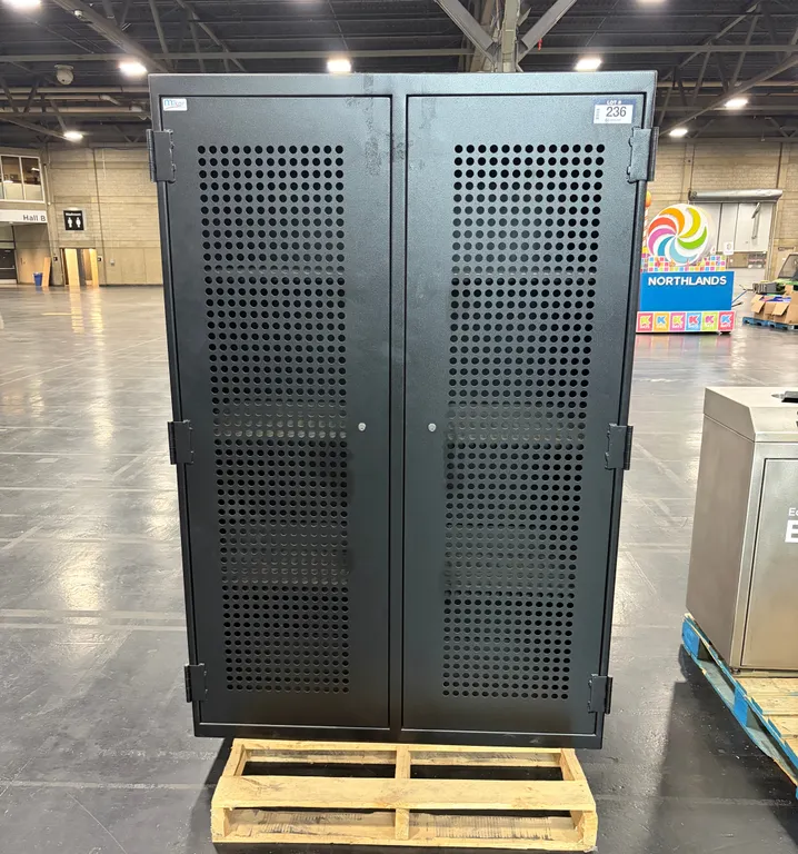 MIKOR 48" X 24" HEAVY-DUTY DOUBLE-DOOR VENTILATED STEEL STORAGE CABINET *NO KEY*