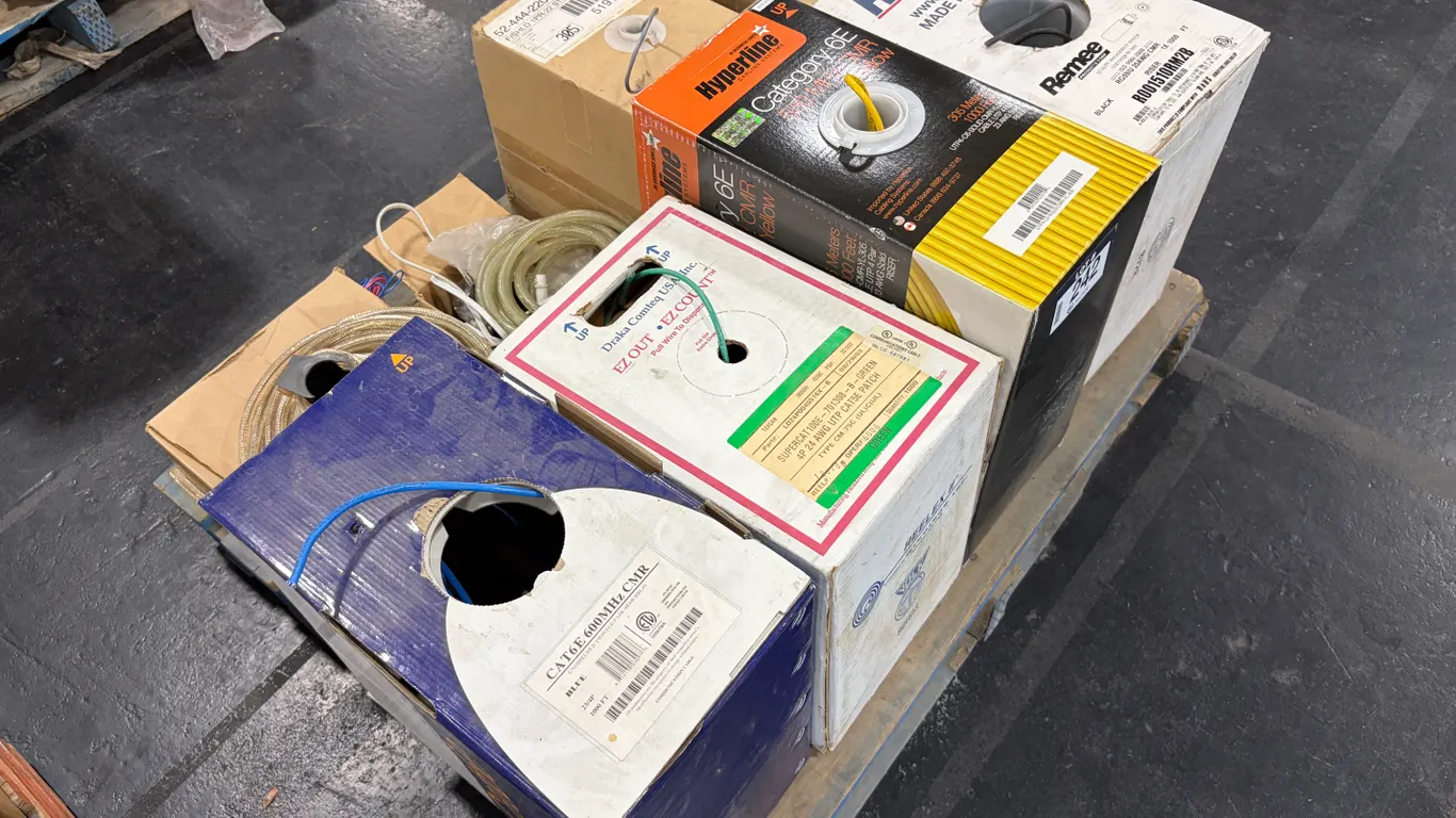 PALLET OF ASSORTED COMMUNICATION & DATA CABLE