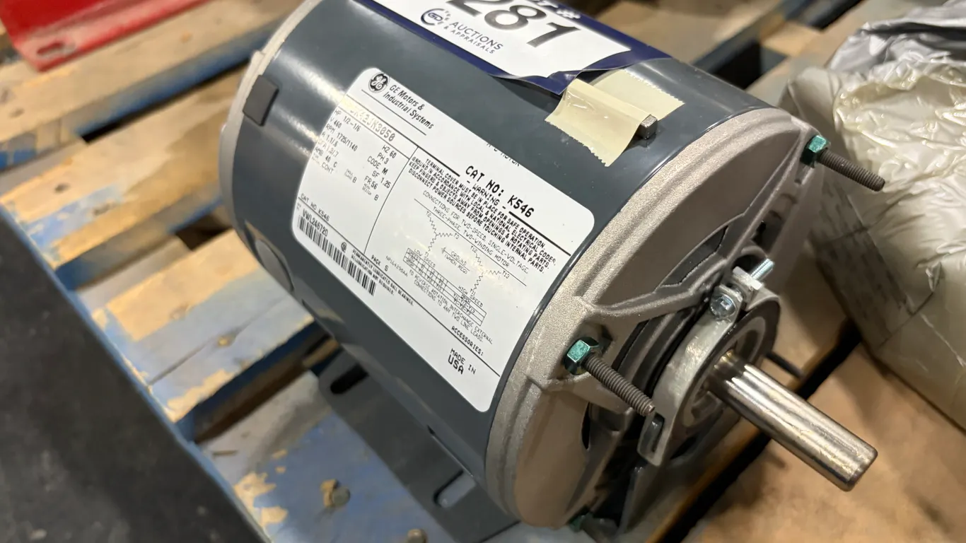 GE 1/2-1/6 HP 2-SPEED 3-PHASE AC MOTOR, 460V