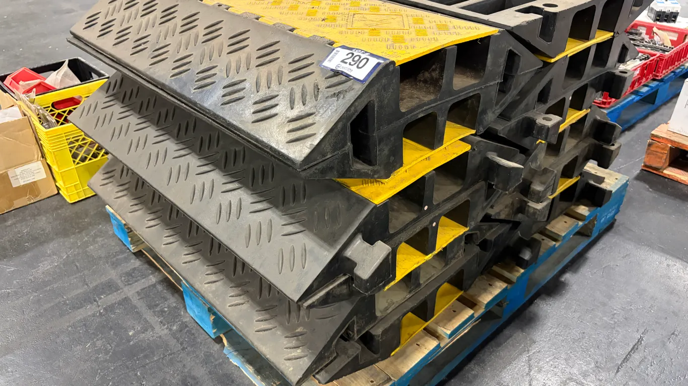 PALLET OF 2-CHANNEL HEAVY-DUTY CABLE PROTECTORS