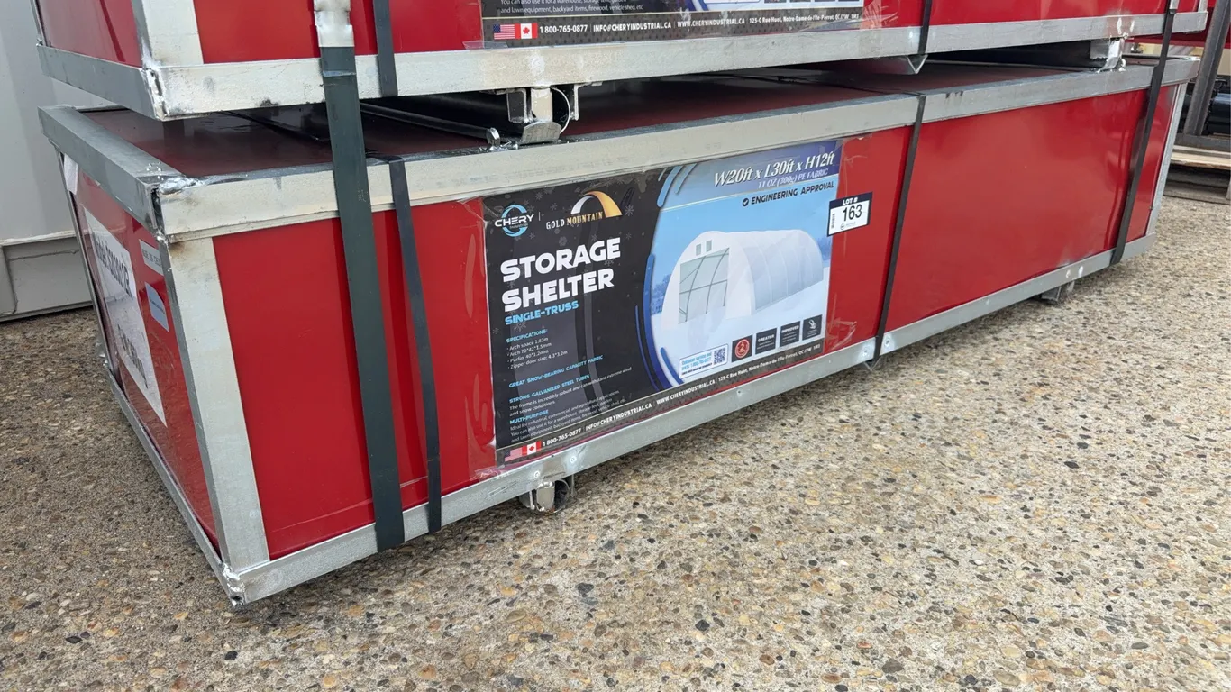 CHERY 20’ X 30’ X 12’ Single-Truss PE Fabric Storage Shelter