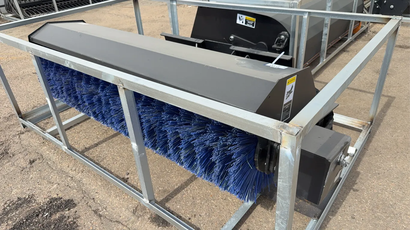 72” Angle Broom Skid Steer Attachment