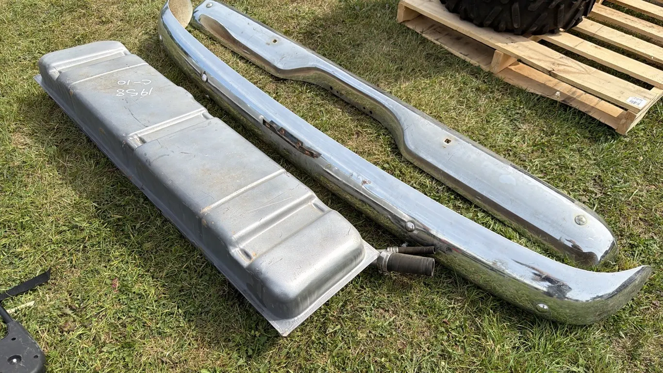 Original bumpers & fuel tank for 1955-59 Chev C10