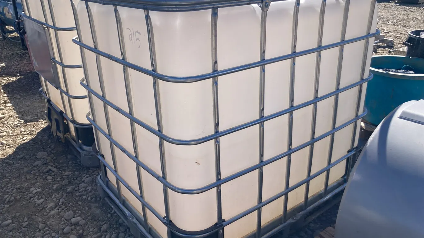 1000L Tote In Cage, only water inside